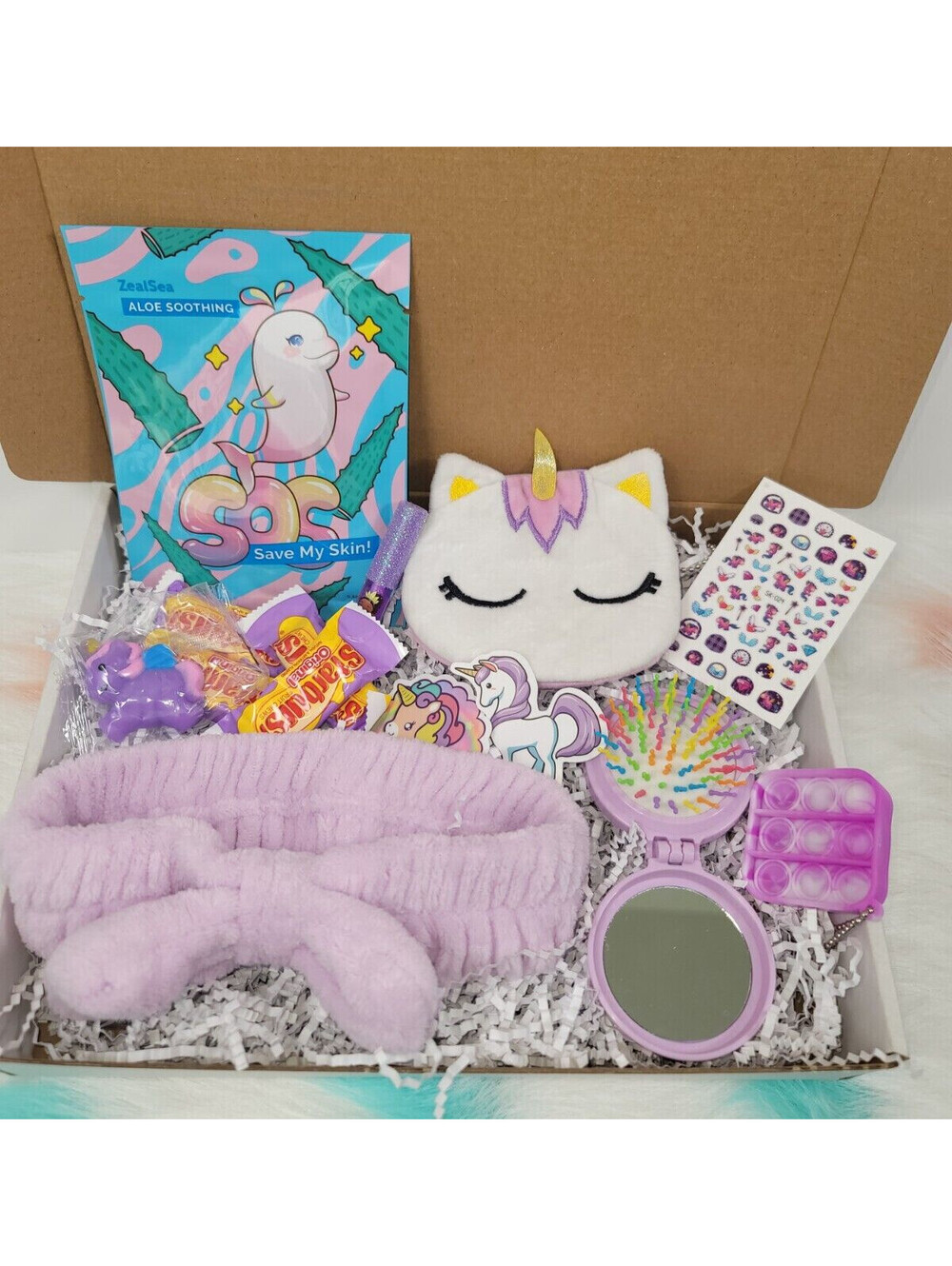 Purple and Pink Girls Gift Box for Relaxation and Self-Care